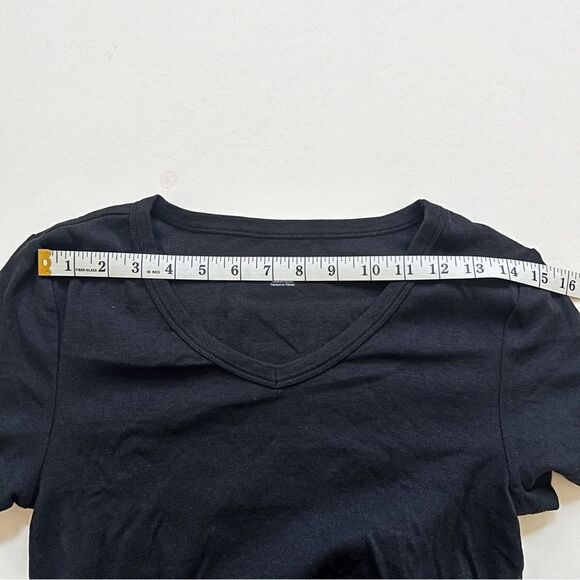 AMAZON ESSENTIALS Basic V-neck T-shirt Black Tee Comfy and Lightweight Size L - Picture 4 of 8